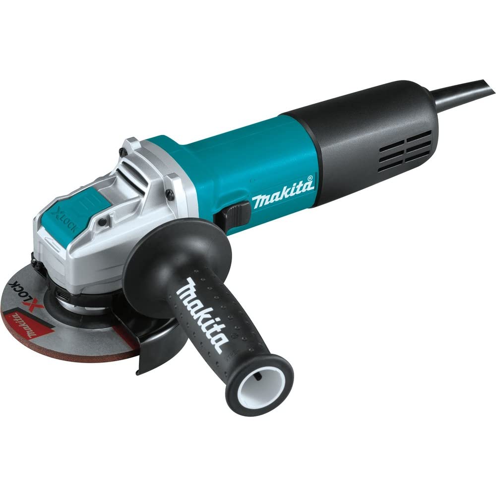 Makita GA4570-R 7.5 Amp 4-1/2 Inch Corded X-LOCK Angle Grinder - Renewed | Metal Cutting, Grinding & Polishing Tool for DIY & Professional Use