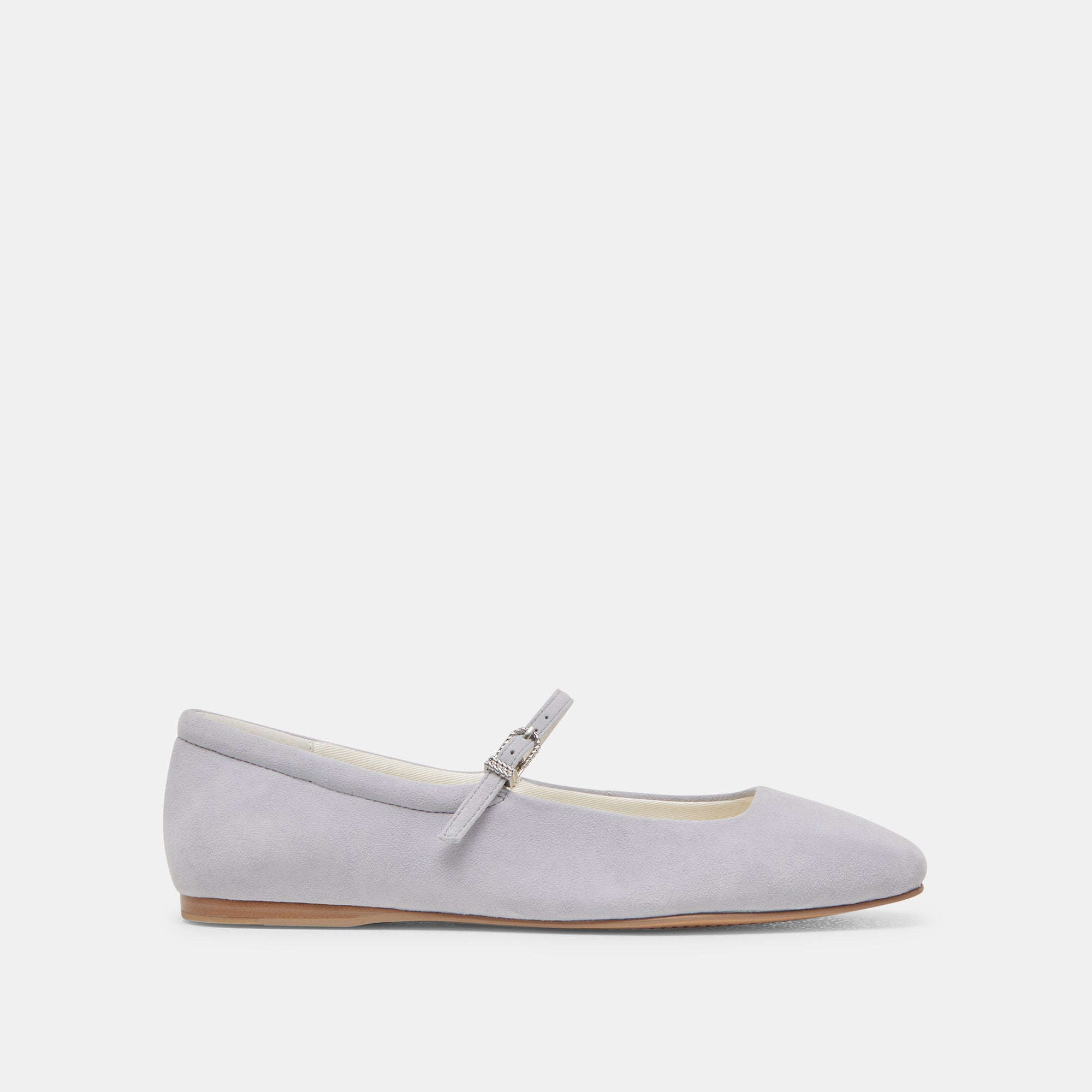Reyes Women's Ballet Flats in Dusty Blue Suede - Comfortable & Stylish Shoes for Work, Casual Wear & Travel