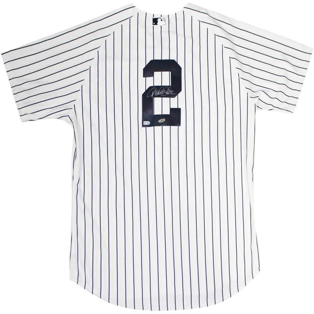 Authentic Derek Jeter Signed New York Yankees Pinstripe Jersey with COA - MLB Memorabilia for Collectors & Yankees Fans - Perfect for Display, Gifts & Sports Memorabilia Collections