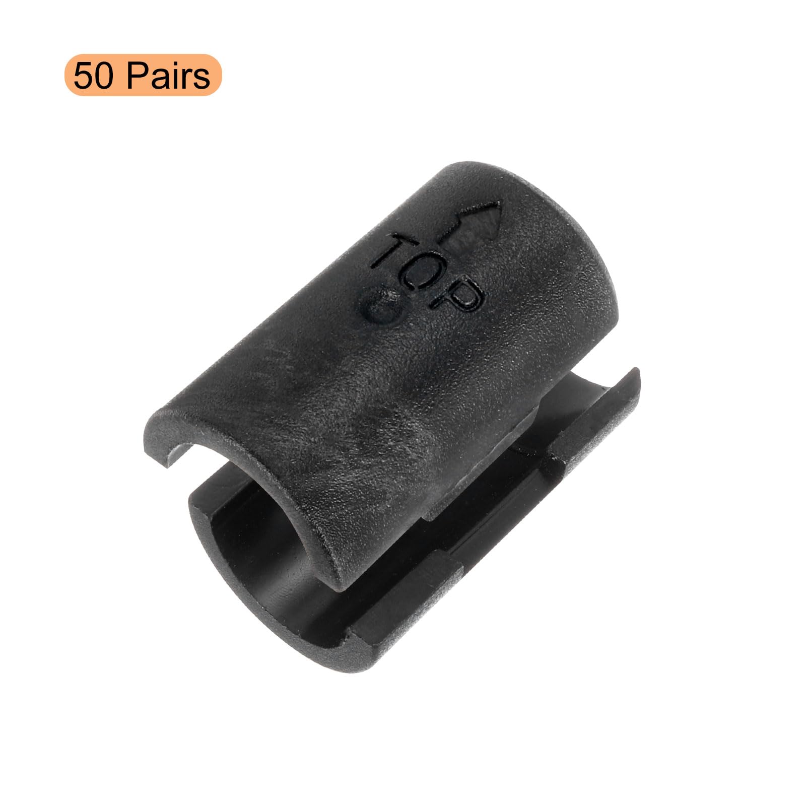 100pcs 1/2 Inch (13mm) Wire Shelf Clips - Plastic Shelving Sleeves Replacement for Wire Shelving System - 50 Pairs - Perfect for Kitchen, Garage, and Closet Organization