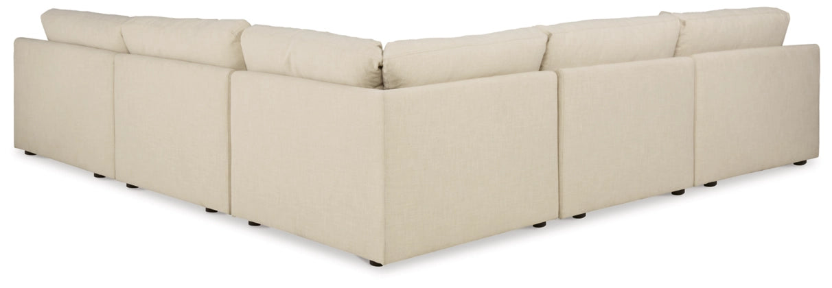 Elyza 5-Piece Linen Sectional Sofa Set - Modern Living Room Furniture for Comfortable Home & Lounge Relaxation