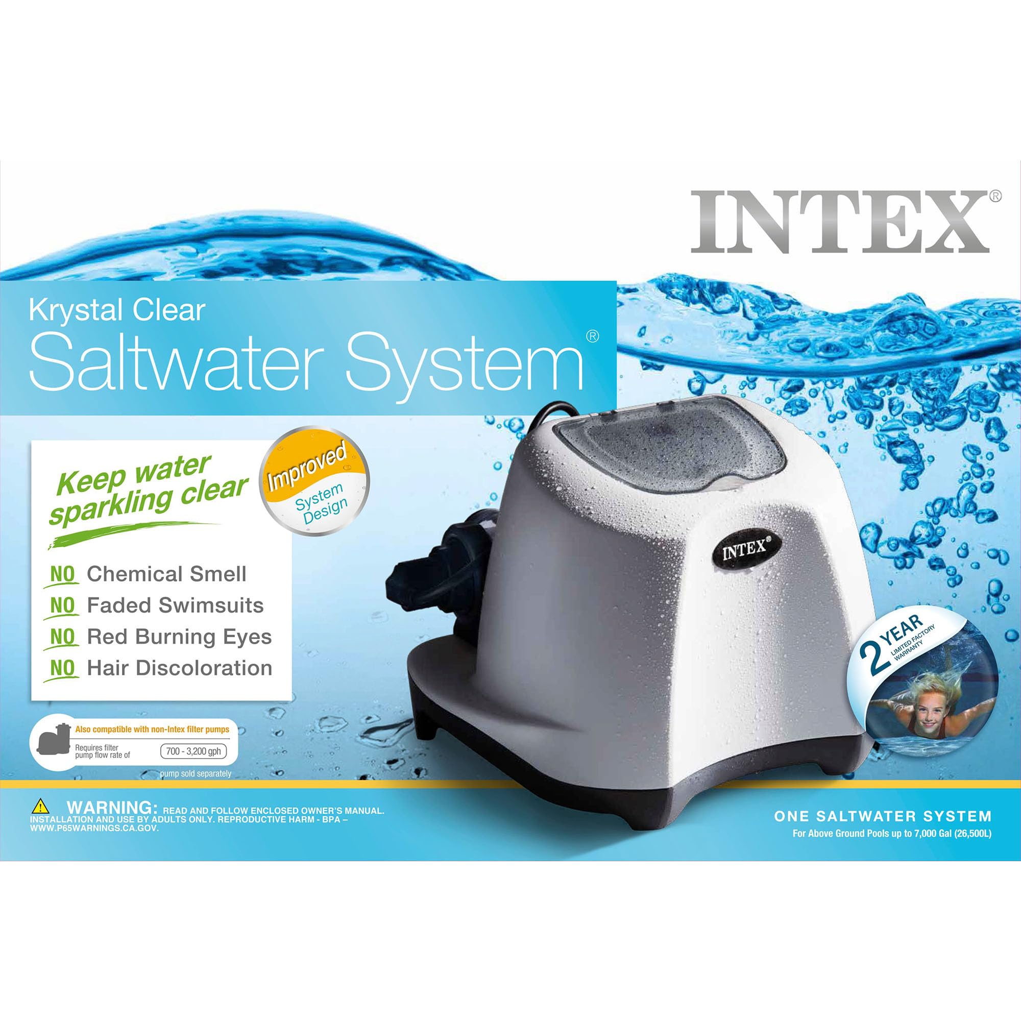 Intex ZX100 Automatic Pressure Side Pool Cleaner with Hose & Converter - Compatible with Krystal Clear Saltwater System for 7000 Gallon Above Ground Swimming Pools - Ideal for Backyard Pool Maintenance & Water Cleaning