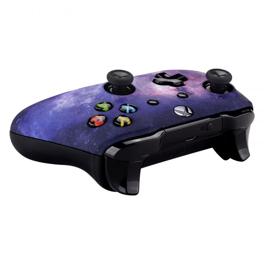 eXtremeRate Nebula Galaxy Soft Touch Front Housing Shell for Xbox One S X Game Controller - Durable & Comfortable Grip for Gaming Enthusiasts - Perfect for Long Gaming Sessions & Competitive Play
