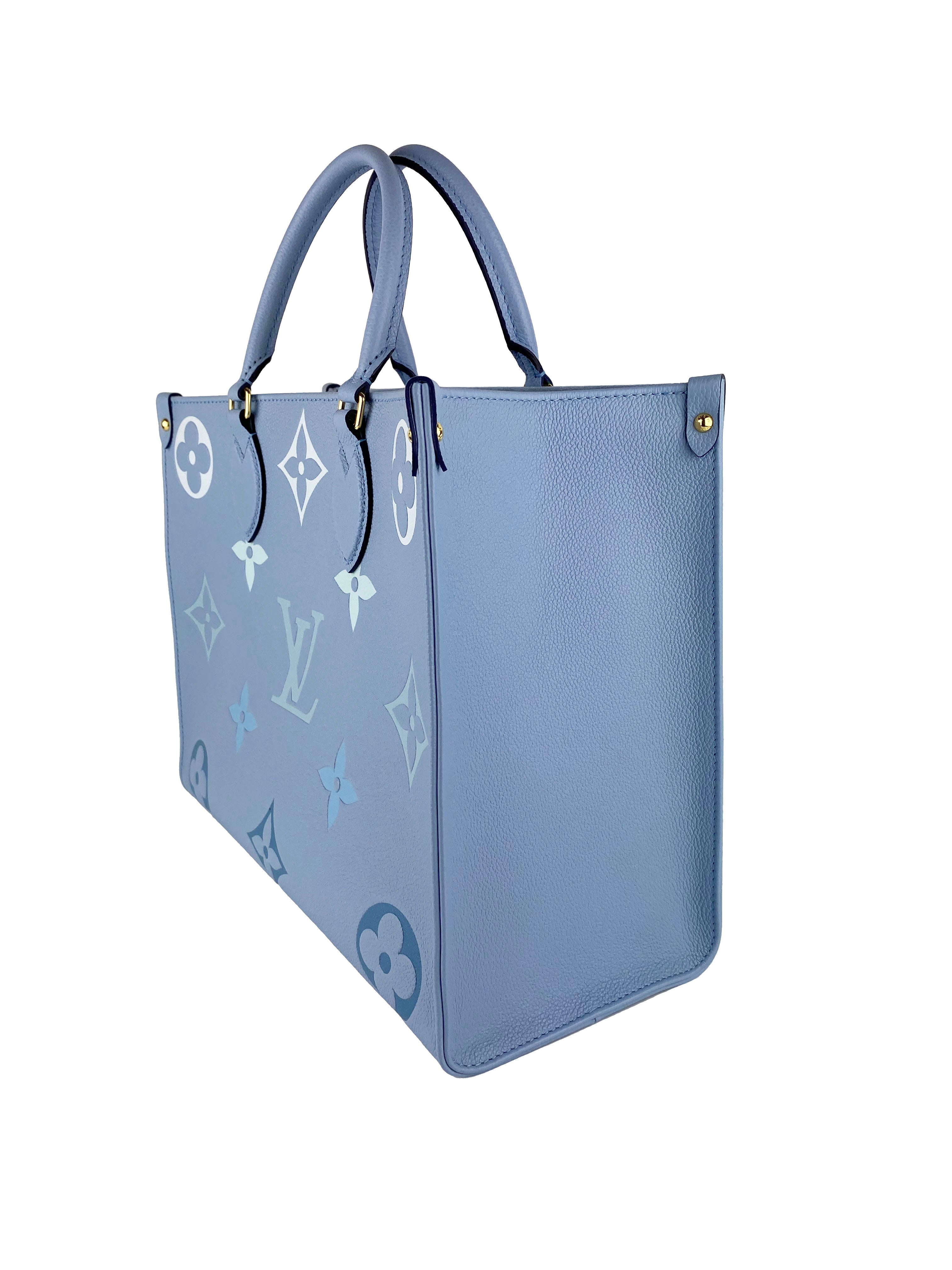 Louis Vuitton OnTheGo MM Tote Bag in Summer Blue - Stylish Designer Handbag for Women, Perfect for Work, Travel & Everyday Use