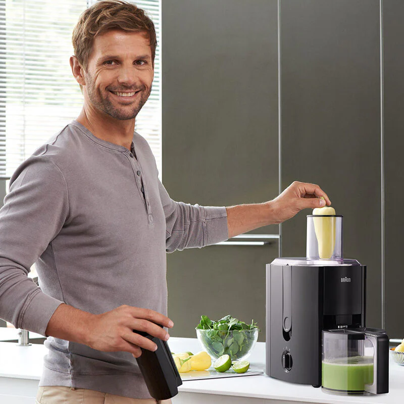 Braun 800W High-Speed Spin Juicer - Powerful Cold Press Juicer for Fruits & Vegetables - Perfect for Healthy Juicing at Home, Gym & Office