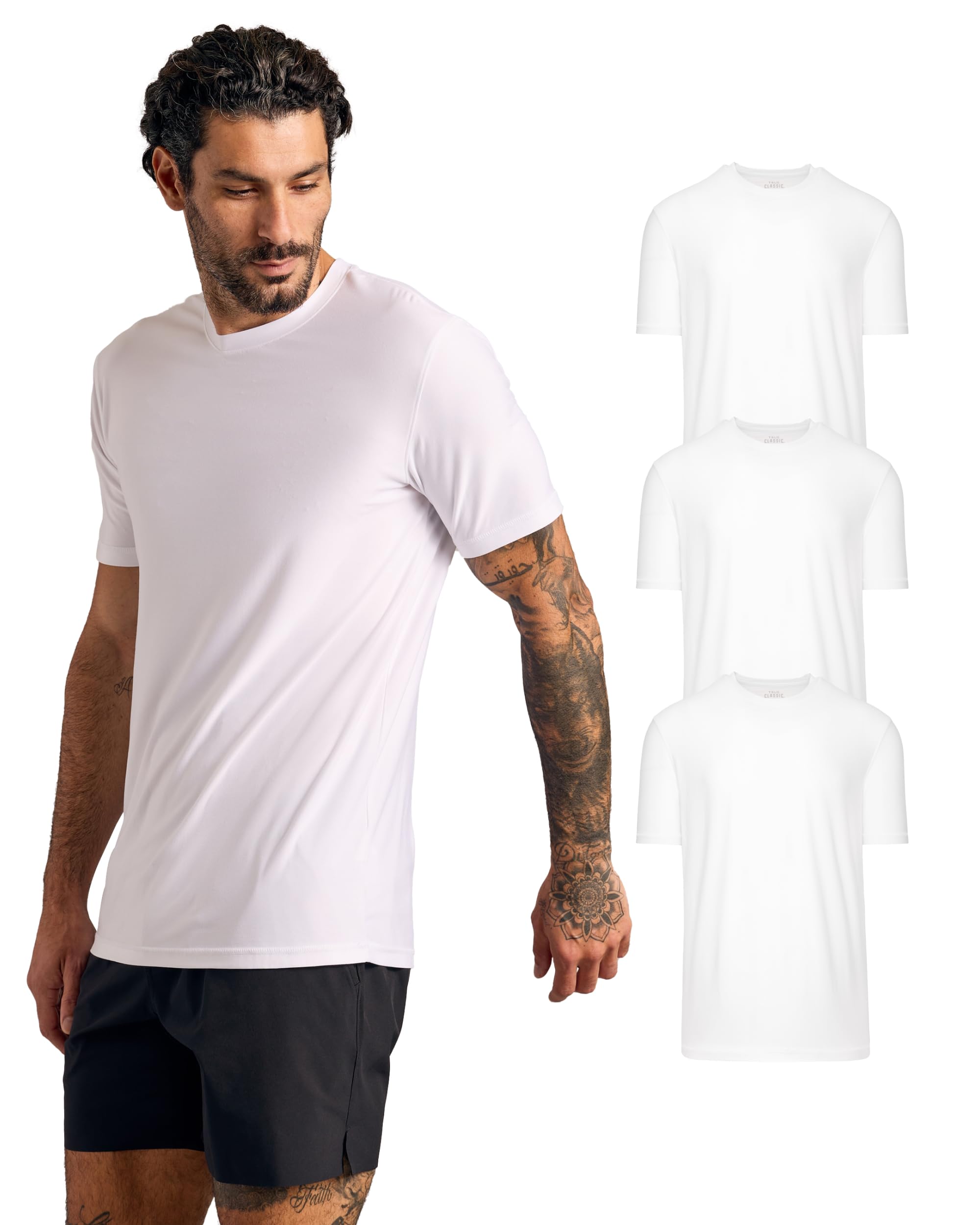 True Classic Men's Workout Shirts - Lightweight Quick-Dry Gym Tees for Running & Training