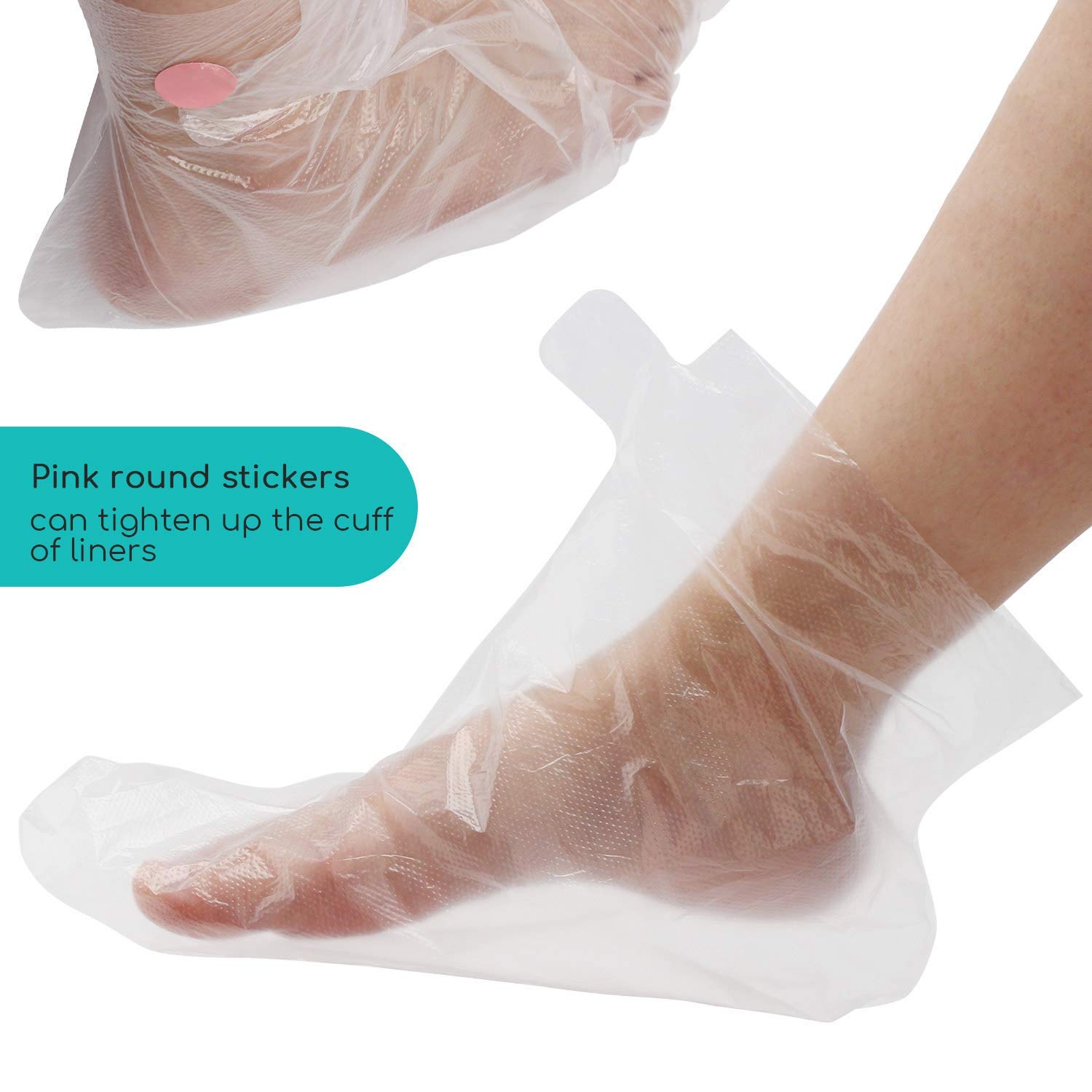 Segbeauty 400pcs Paraffin Wax Bath Liners for Foot Spa - Disposable Plastic Wax Therapy Booties & Mitts for Professional/Home Use - Perfect for Pedicures, Wax Treatments & Pain Relief Therapy