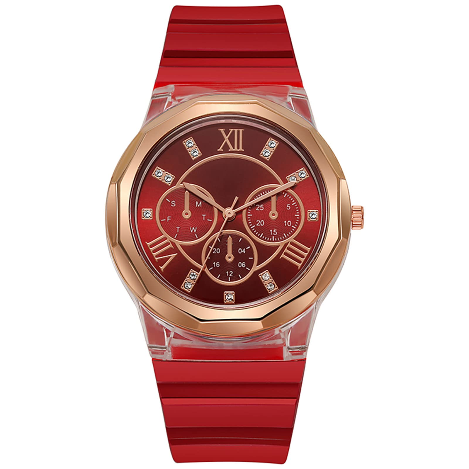 Elegant Women's Watches - Cute Three-Hand Stainless Steel Mesh Strap Quartz Chronograph Watch with Bracelet Set | Perfect for Office, Party & Everyday Wear