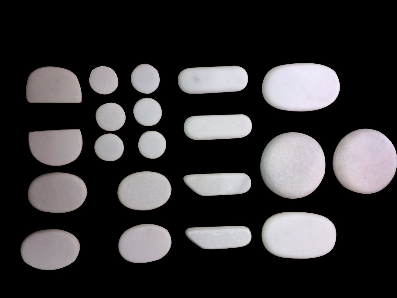 Zabrina 20-Piece Cold Stone Massage Set - Handcrafted Marble Therapy Stones for Spa, Relaxation & Muscle Pain Relief - Perfect for Professional Massage & Home Wellness