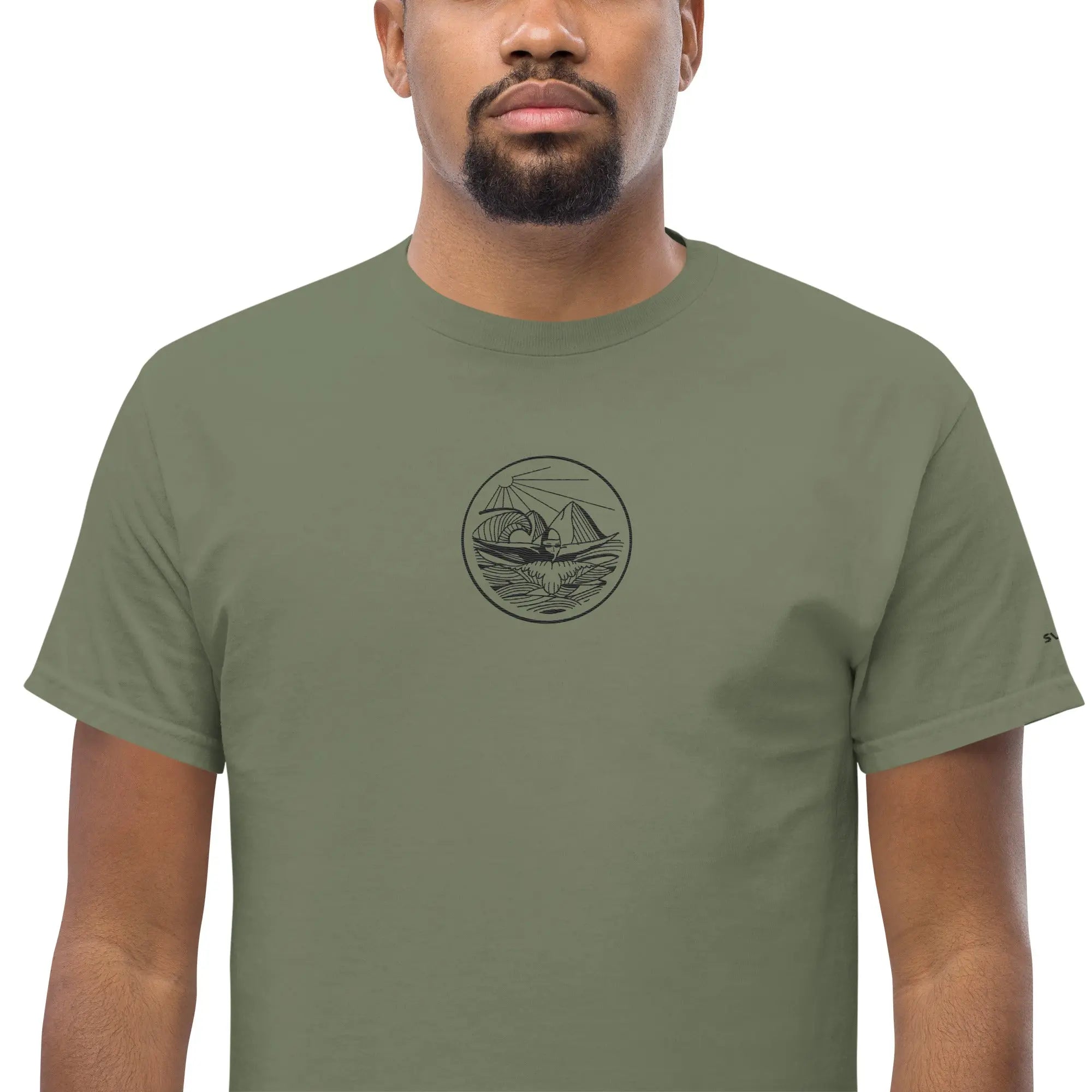 Designer Mountain Swimmer Graphic T-Shirt - Unisex Casual Tee for Men & Women | Perfect for Outdoor Adventures, Beach Trips, and Streetwear Fashion