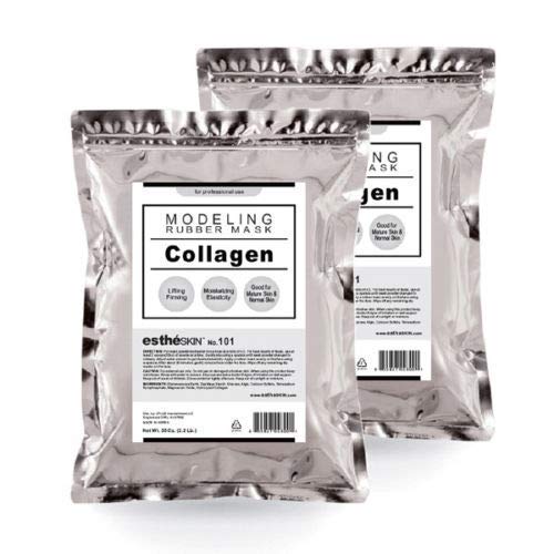 Collagen Peel Off Modeling Rubber Mask - No.101 Facial Skin Care Treatment, 35oz (2 Pack) | Deep Cleansing & Pore Minimizing for Glowing Skin at Home Spa