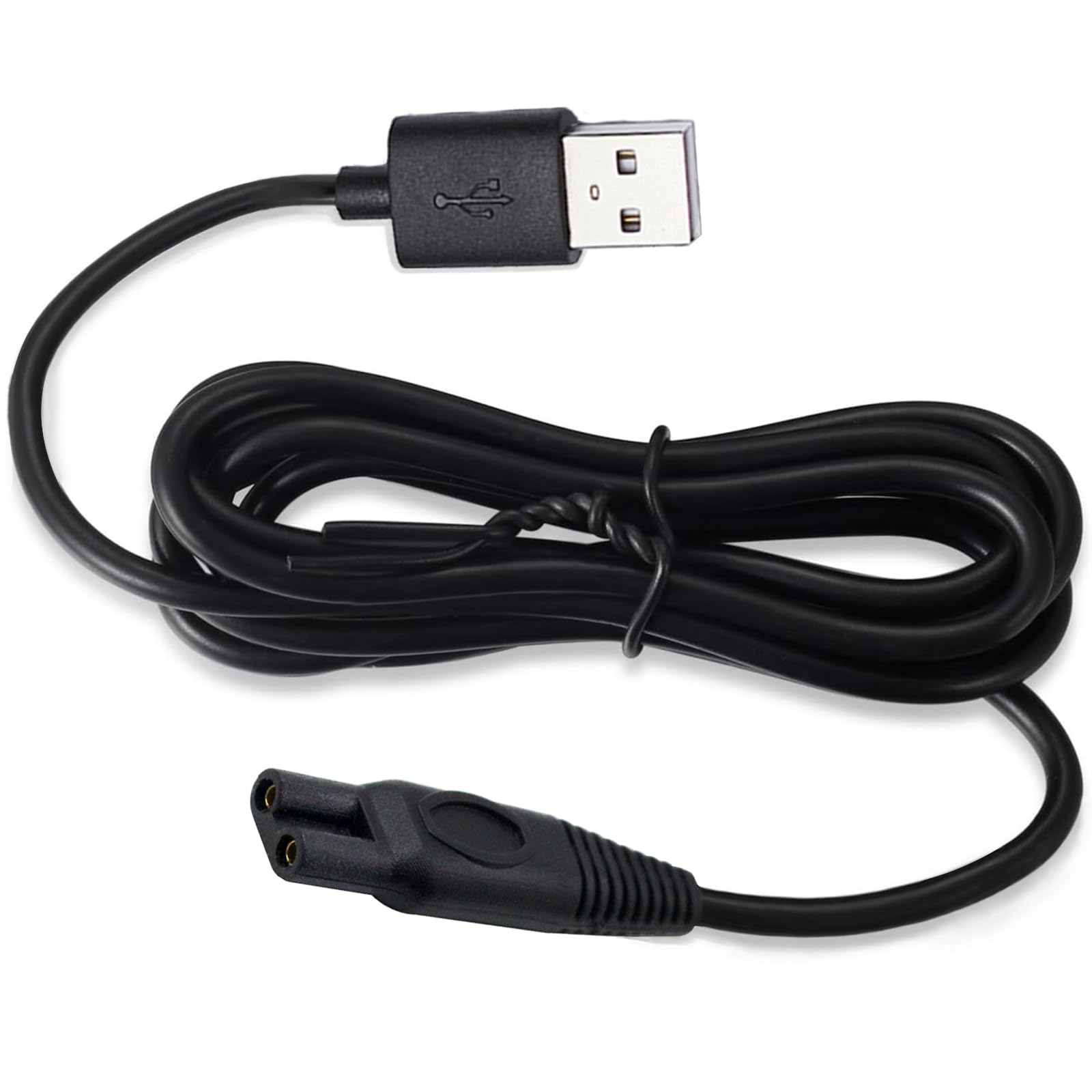 KEMEI KM-1910 Electric Shaver Replacement Charger Cord - 5V USB Power Cable with Cleaning Brush for Beard Trimmer & Electric Razor | Perfect for Travel, Home & Salon Use