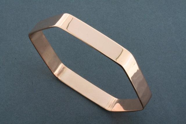 Hexagon Copper Bangle Bracelet - Handmade Geometric Jewelry for Women, Boho Chic Accessory for Everyday Wear & Special Occasions