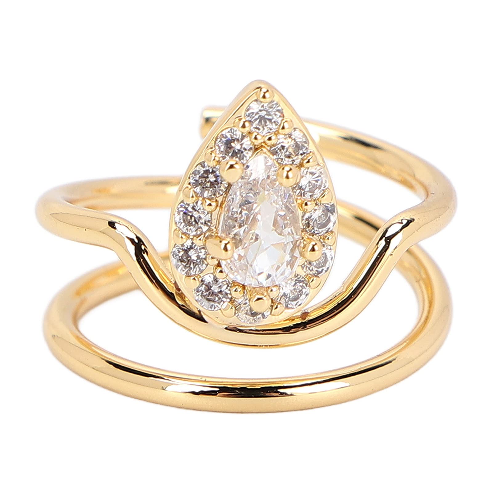 Elegant Gold Rhinestone Nail Rings for Women - Stylish Fingertip Jewelry for Girls & Teens - Perfect Nail Art Accessories & Gift Ideas - Great for Parties, Weddings, and Special Occasions (3054 Gold)