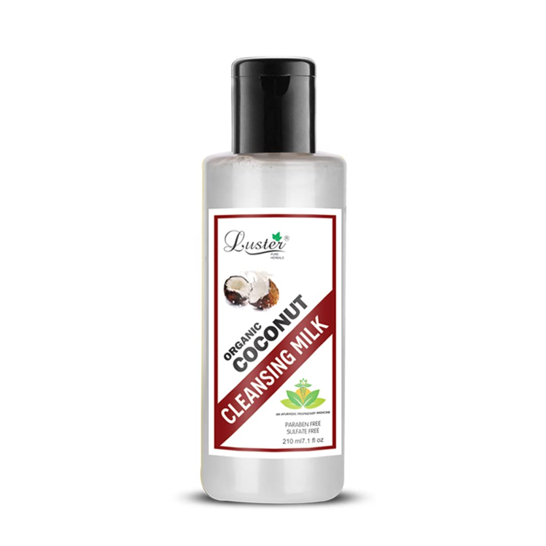 Organic Whitening Coconut Cleansing Milk with Coconut Water | Deep Clean & Refreshing Facial Cleanser | Paraben & Sulfate Free | Natural Skincare for Women | 210ml | Perfect for Daily Cleansing & Brightening Routine
