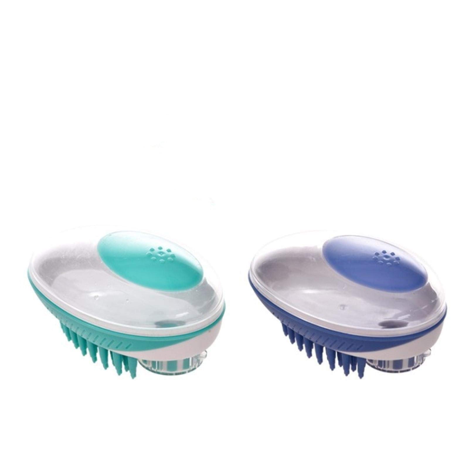 TwoJoySheep 2-in-1 Pet Bath Brush & Shampoo Dispenser - Gentle Massage Brush for Dogs & Cats - Water-Activated Shower Gel Cleaning Supplies - Perfect for Bath Time Grooming & Relaxation at Home