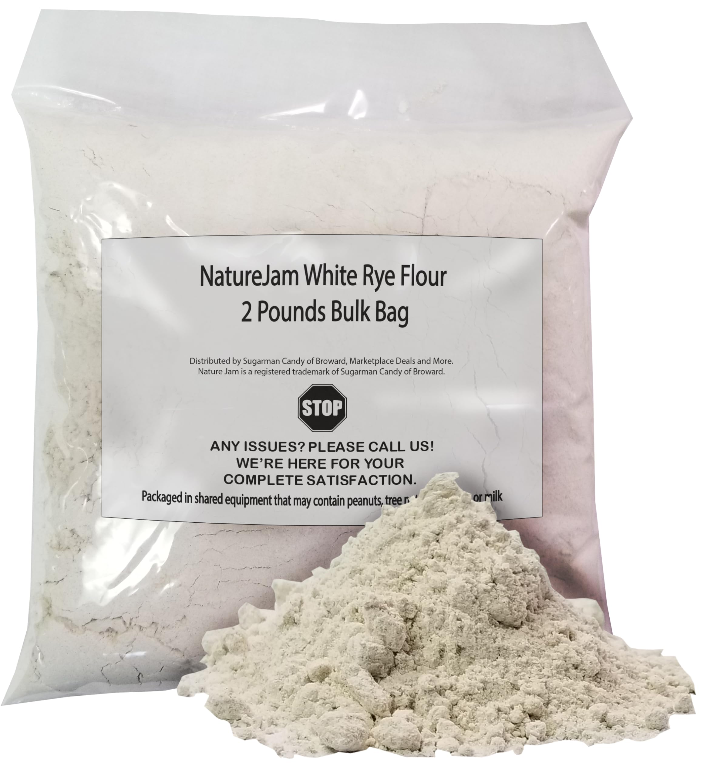 Organic White Rye Flour 2lb Bulk Bag - Non-GMO, Stone Ground Premium Baking Flour for Bread, Sourdough & Pastry - Perfect for Artisan Baking & Healthy Recipes