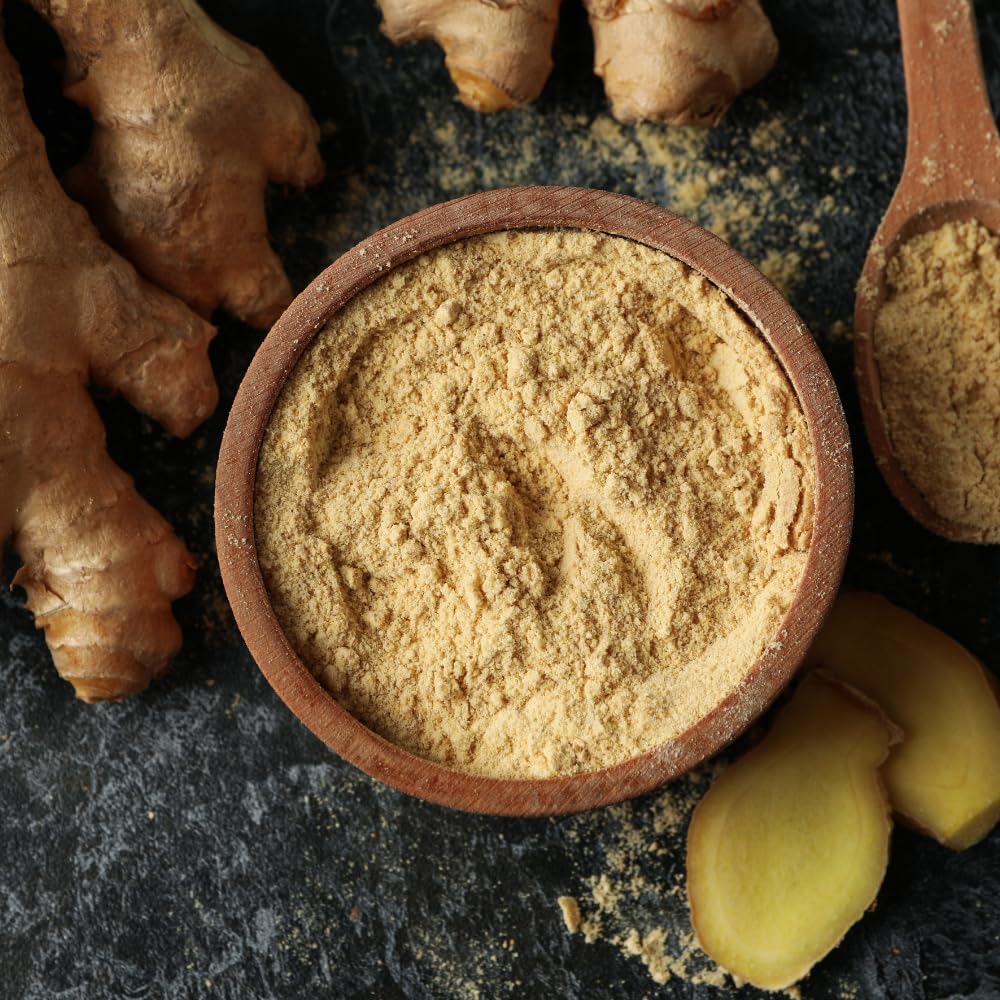 Organic Ginger Powder 100g - Pure & Natural Ground Ginger Root for Cooking, Baking, Tea & Wellness