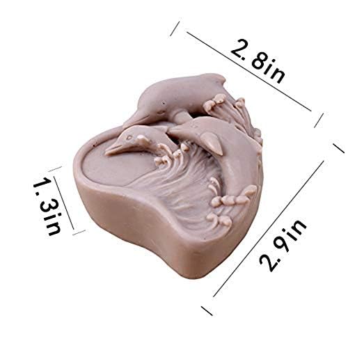 Premium Silicone Dolphin Molds for Soap Making - 3D Dolphin Family Craft Molds DIY Handmade Soap Supplies, Marine Theme Silicone Molds for Candle, Resin, Chocolate & Bath Bombs - Perfect for DIY Gifts & Home Decor