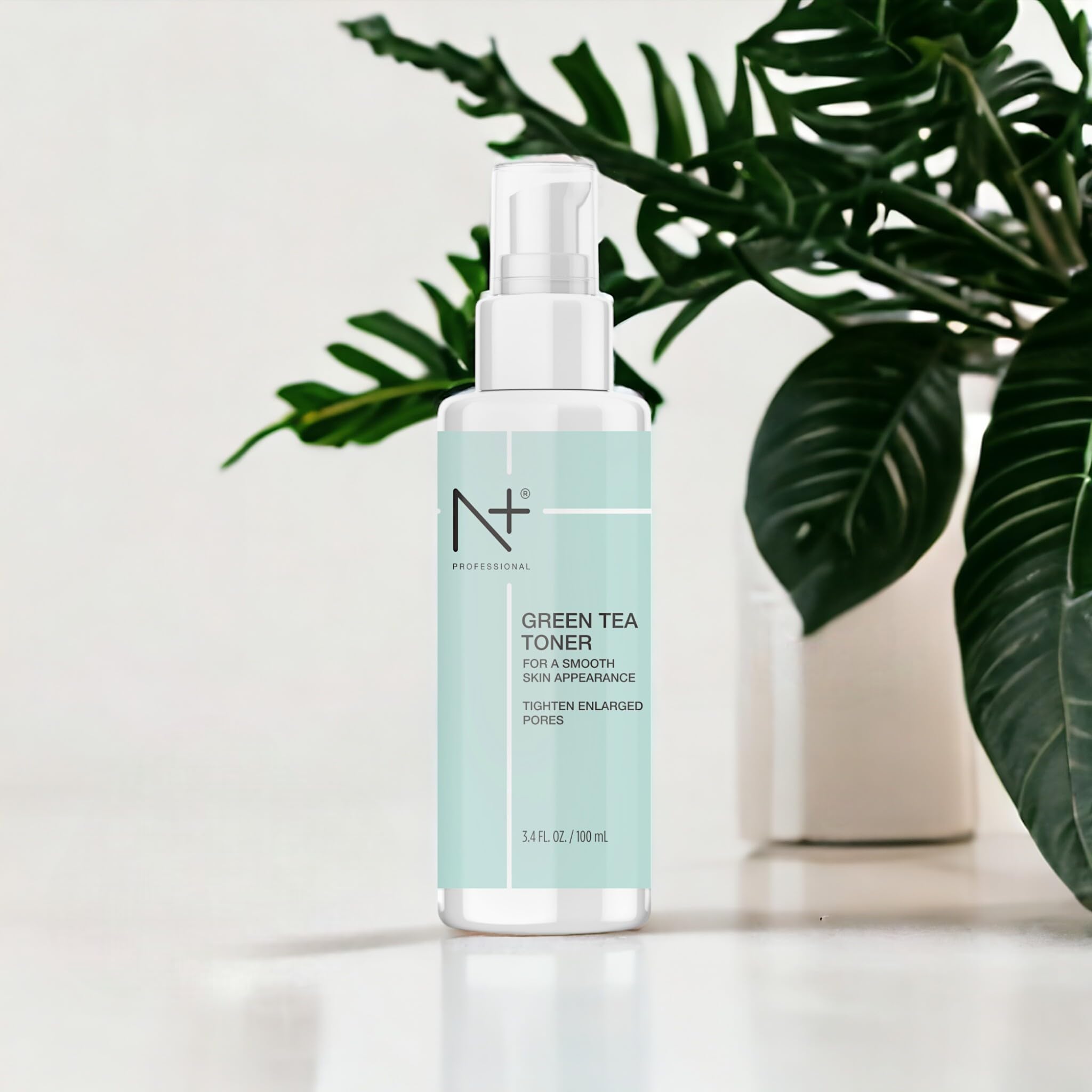 N PLUS Professional Green Tea Toner for Face - Tightens Enlarged Pores, Paraben-Free, 100ml | Hydrating & Refreshing Facial Toner for Daily Skincare Routine