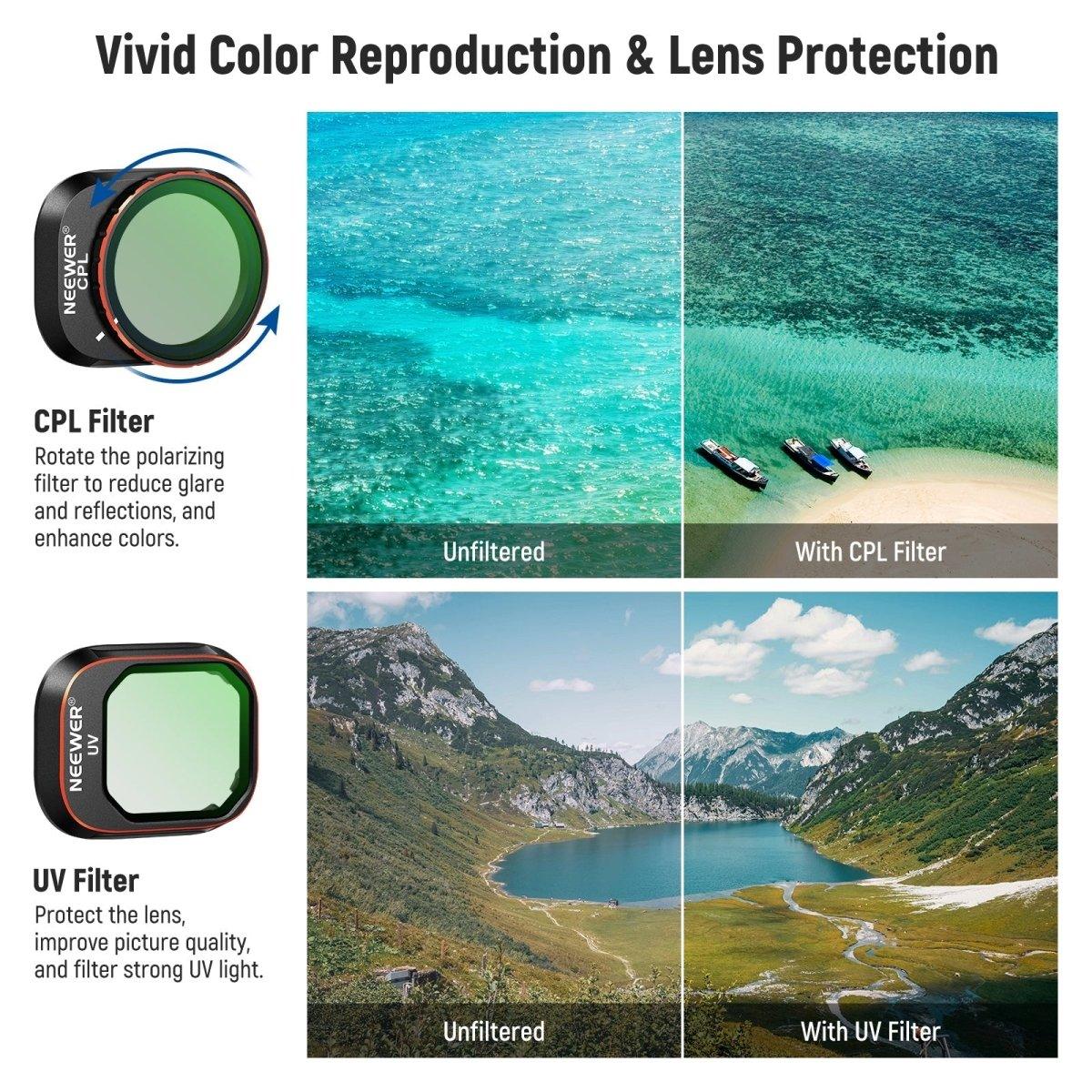 DJI Mini 4 Pro ND/CPL/Effect Filter Kit (16-Piece) - Professional Drone Camera Lens Filters for Aerial Photography & Videography - Perfect for Sunny Days, Water Reflections & Creative Effects