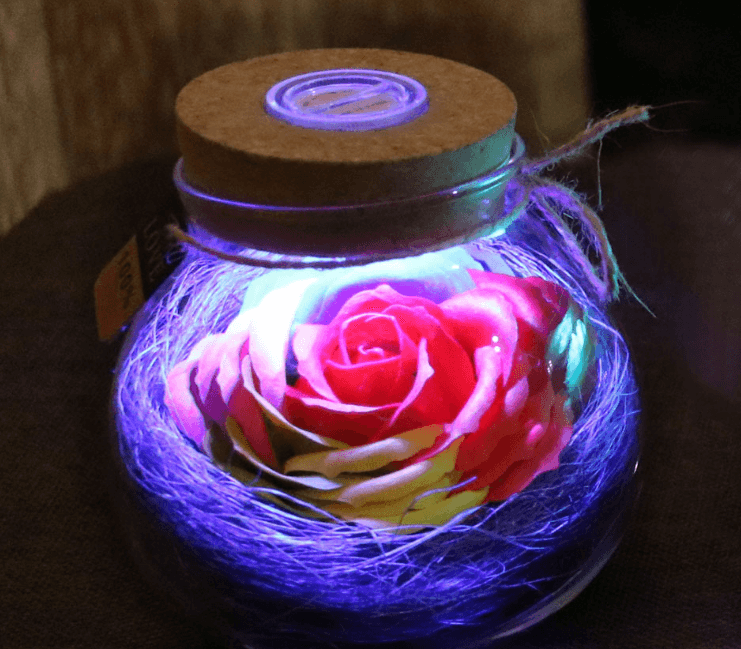 Romantic Illuminated Rose Light with Remote Control - Perfect for Valentine's Day Gifts, Wedding Decor, and Bedroom Night Light