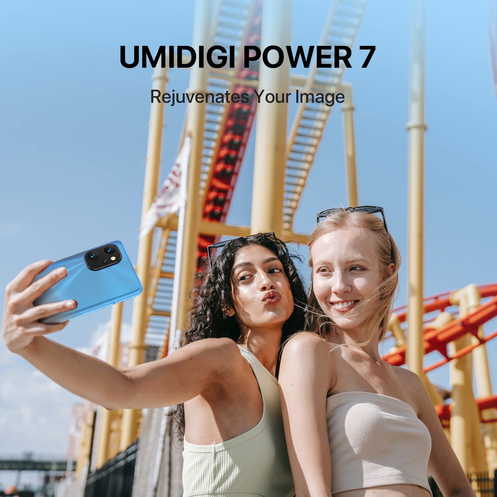UMIDIGI Power 7 Unlocked Smartphone, 4GB RAM 128GB Storage, 6150mAh Long-Lasting Battery, Octa-Core Processor, 6.7