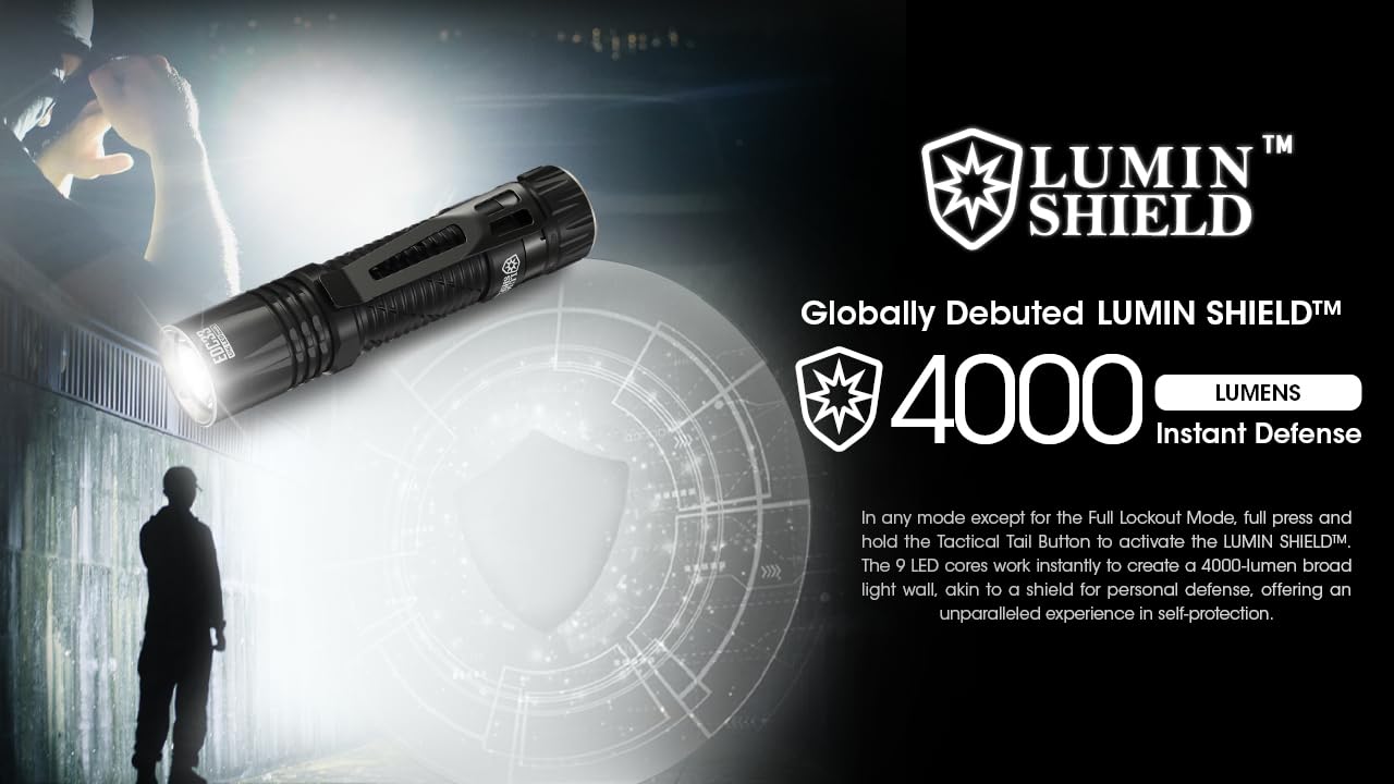 Nitecore EDC33 4000 Lumen Ultra-Bright USB-C Rechargeable Flashlight - Compact EDC Light with Long Throw & Flood Beam for Camping, Hiking, Emergency & Outdoor Adventures