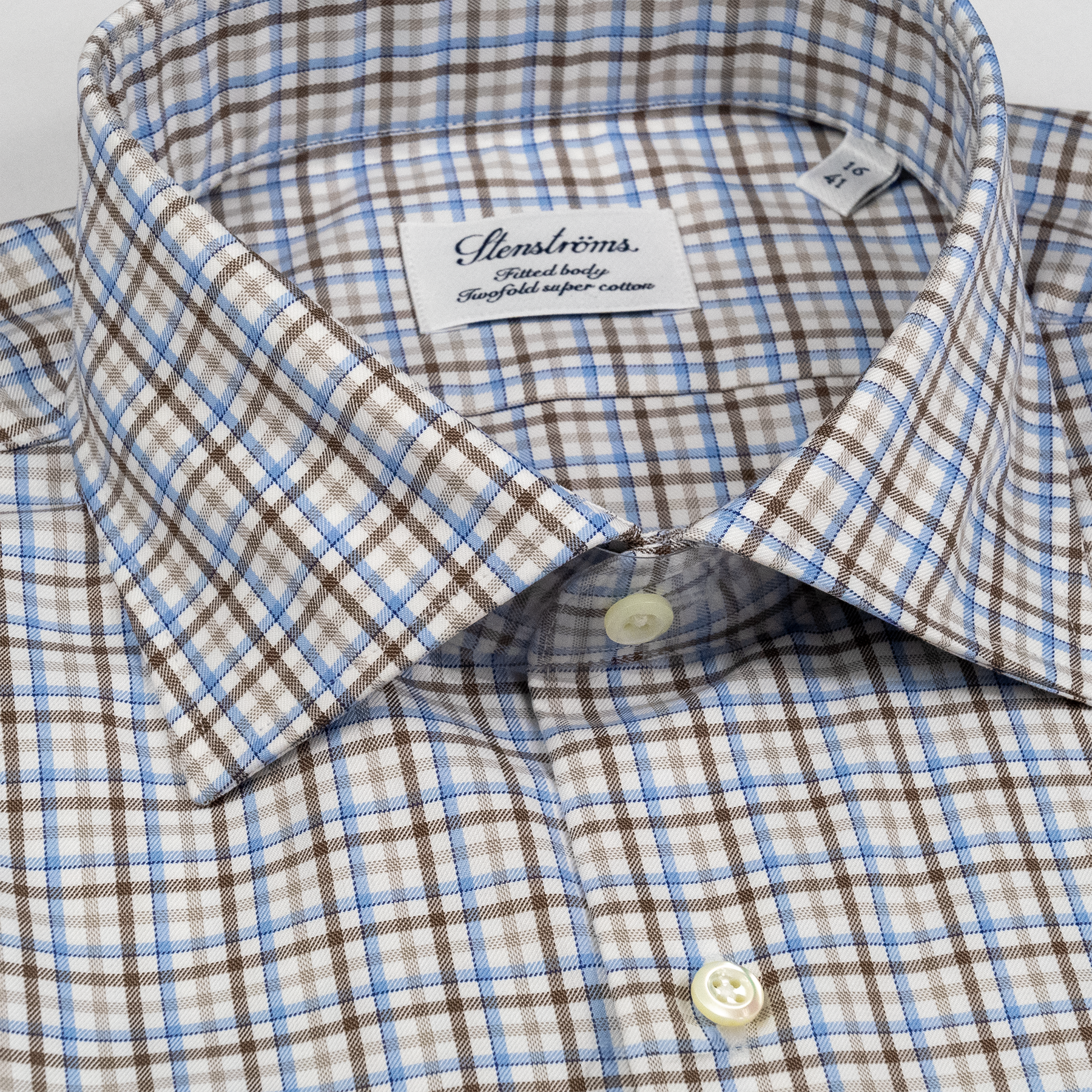 Stenstroms Tan Checkered Dress - Stylish Plaid Dress for Women, Perfect for Casual Outings, Office Wear, and Special Occasions