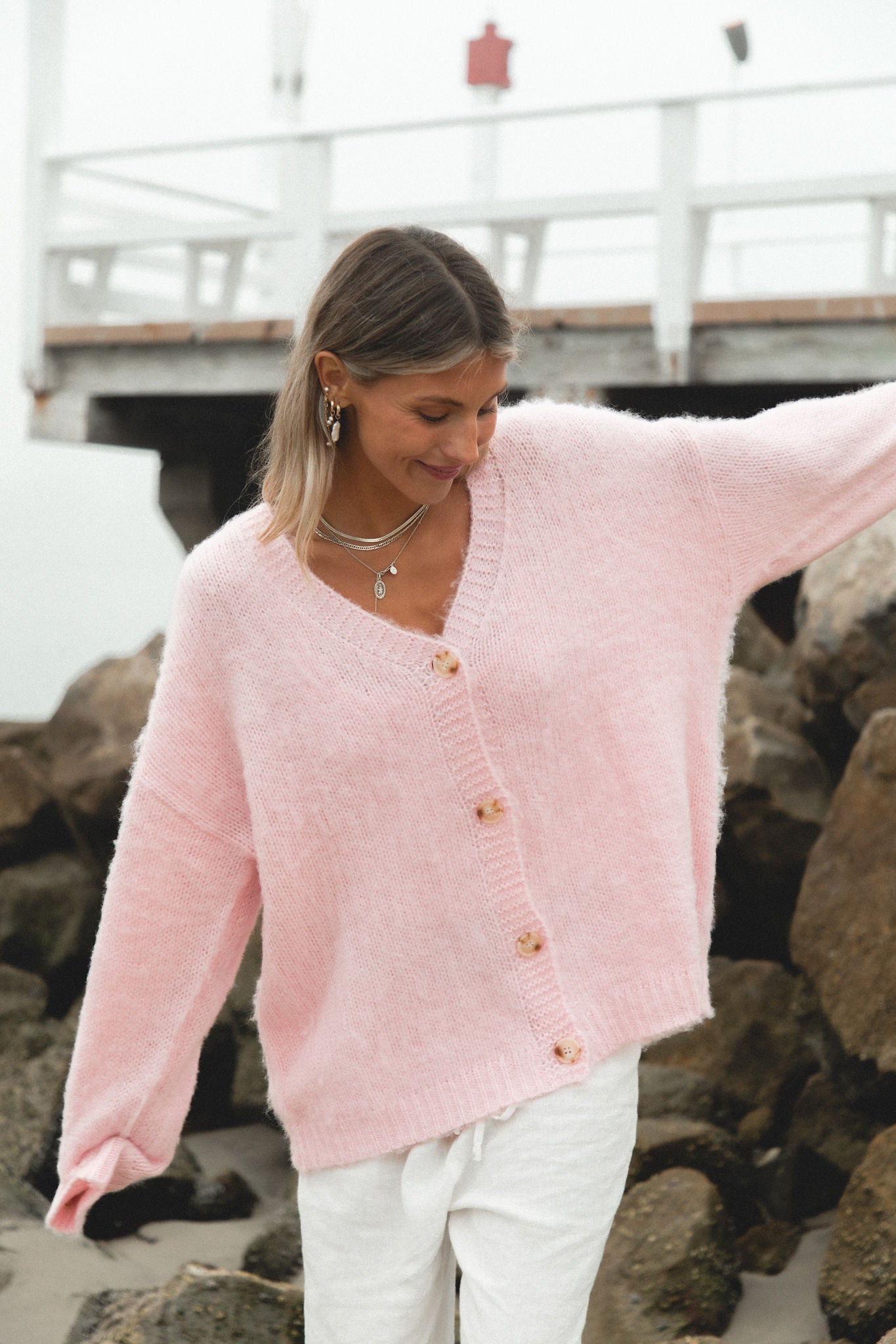 Amelia Button Down Cardigan for Women - Soft & Stylish Open Front Sweater | Perfect for Office, Casual Outfits & Layering
