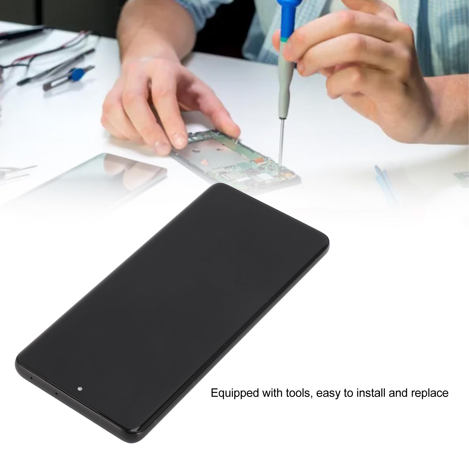 Galaxy S21 Ultra Touch Screen Digitizer Replacement - OLED Display Assembly with Repair Tools - Perfect for DIY Phone Screen Fix & Repair at Home
