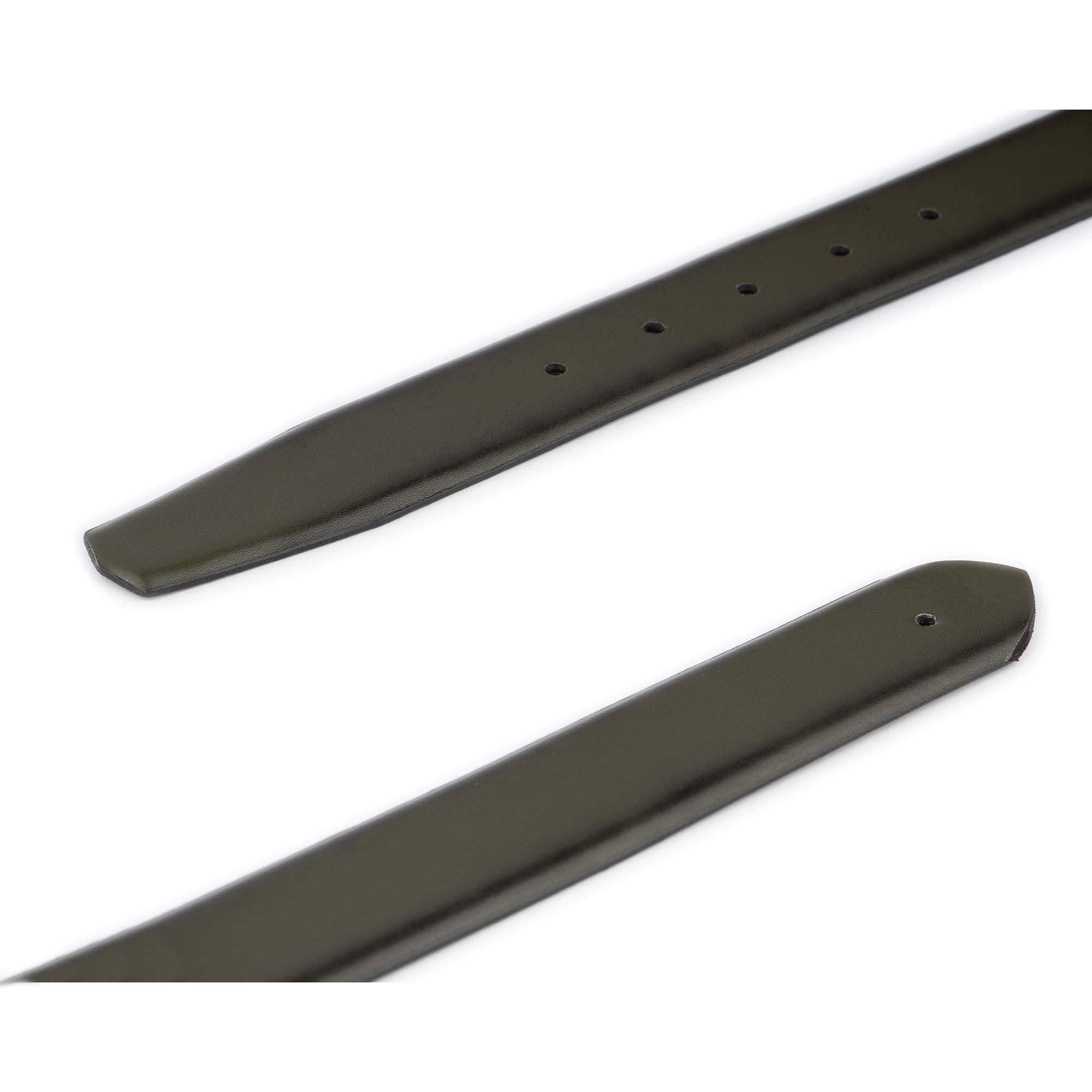 Genuine Leather Olive Green Men's Belt Strap - Replacement for Cartier Buckles | Perfect for Casual, Business & Formal Outfits