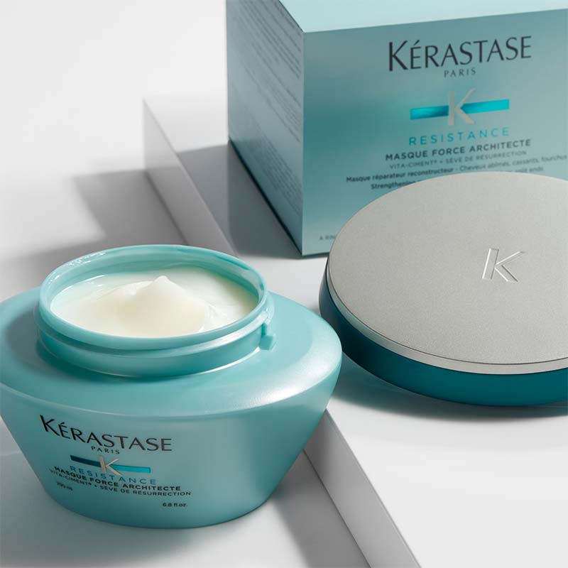 Kérastase Resistance Force Architecte Strengthening Hair Mask for Dry Damaged Hair - Deep Conditioning Treatment for Repair & Hydration - Perfect for Salon-Quality Hair Care at Home