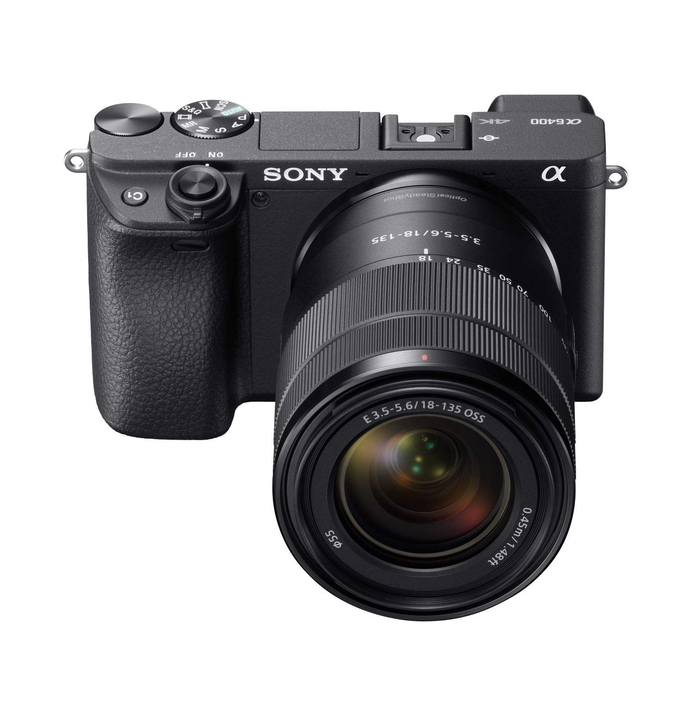 Sony Alpha a6400 Mirrorless Digital Camera with 18-135mm Lens | 24.2MP APS-C Sensor, 4K Video, Real-Time Eye AF & Flip Screen | E-Mount Compatible for Vlogging, Travel & Street Photography (ILCE-6400M/B)