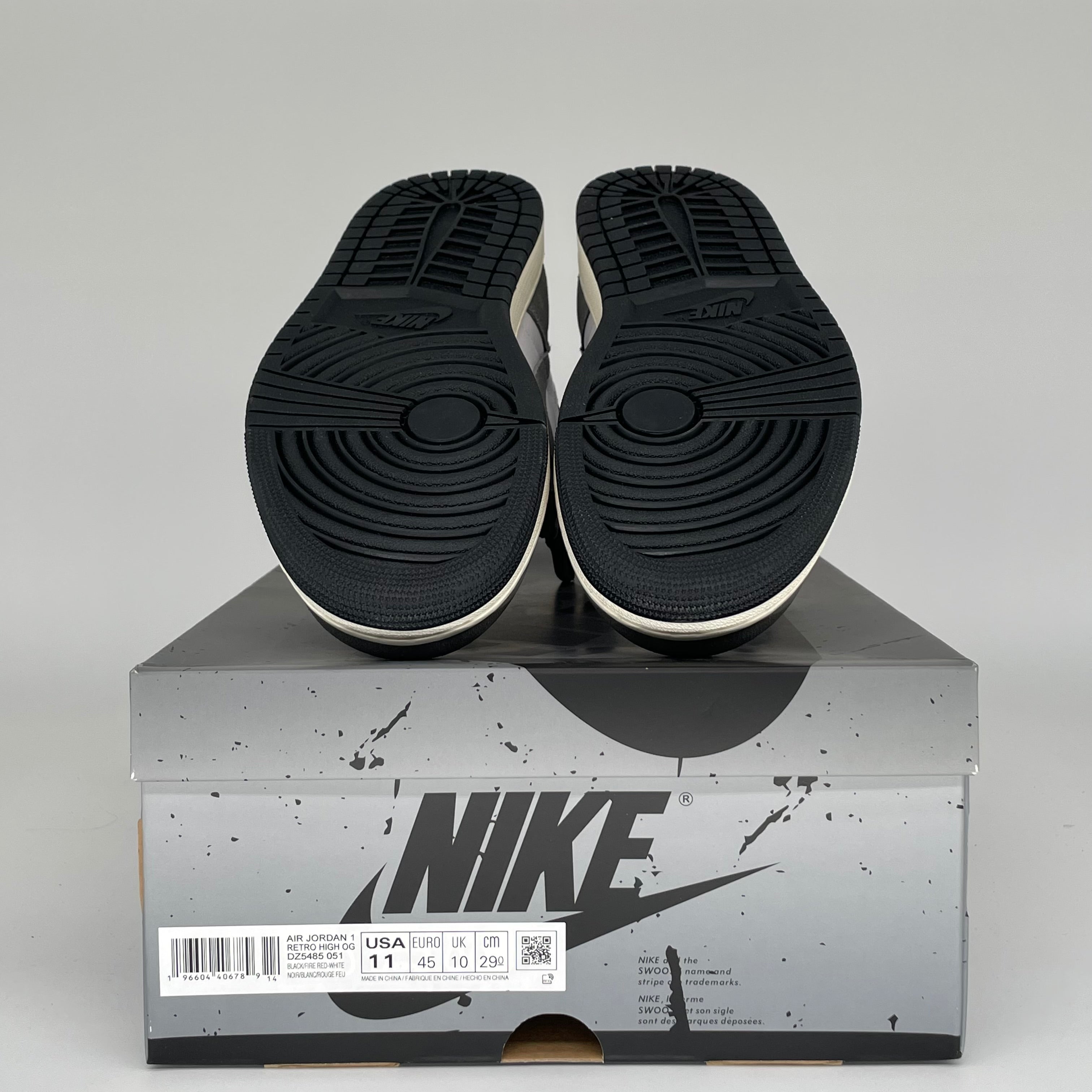 Air Jordan 1 Washed Black Men's Sneakers Size 11 - DZ5485-051 | Retro Basketball Shoes for Casual Wear & Street Style