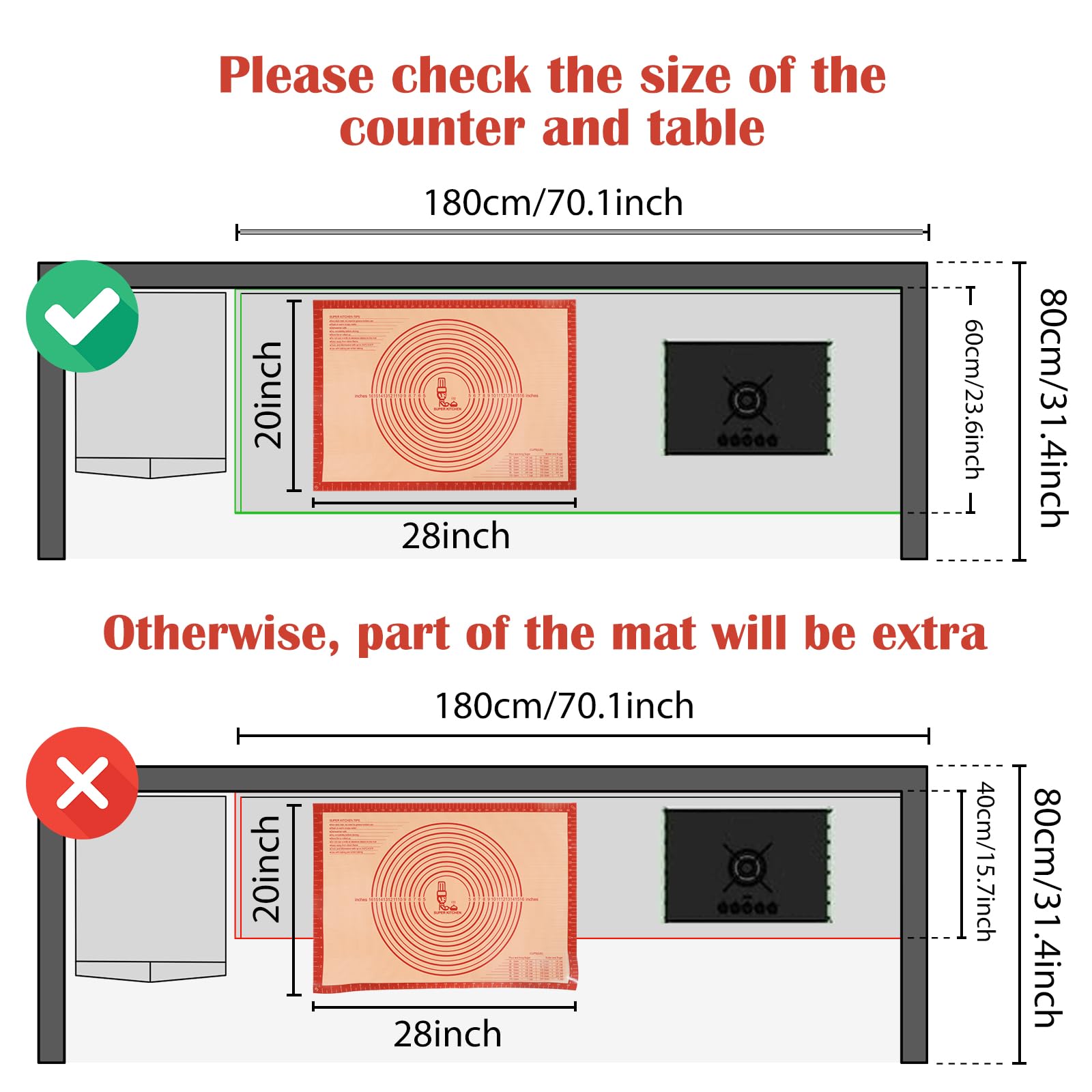 Non-Slip Extra Large Silicone Baking Mat 28