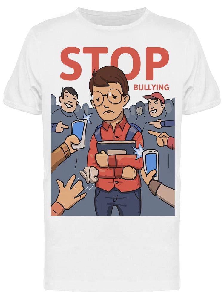 Anti Bullying T-Shirt for Men - Stop School Bullying Awareness Shirt - Comfortable Cotton Tee for School, Work & Everyday Wear