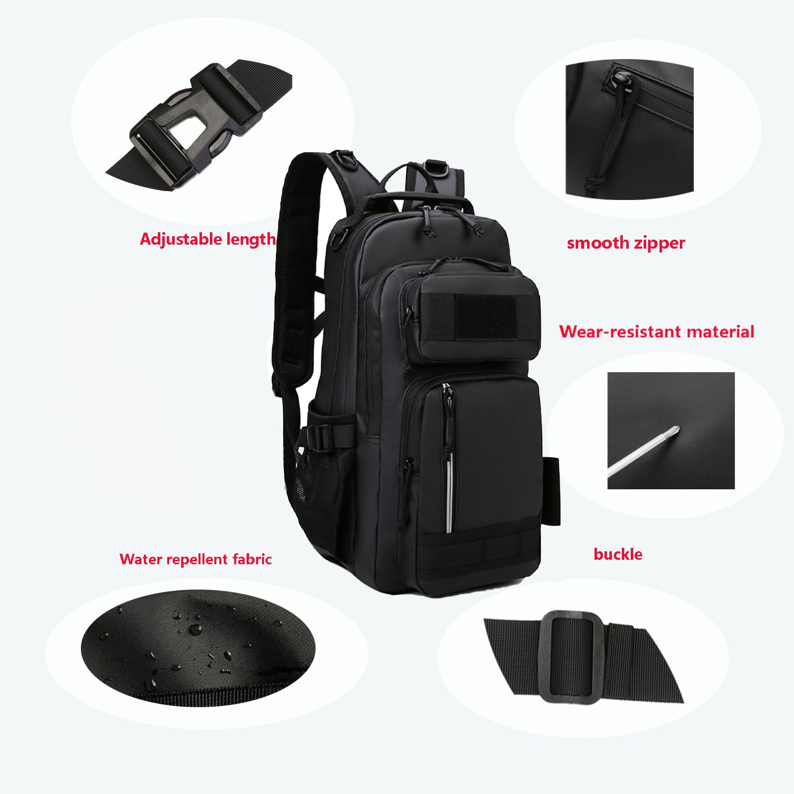 Best Versatile Fishing Backpack with Rod Holder & Adjustable Straps - Waterproof Tackle Storage for Freshwater & Saltwater Fishing Trips