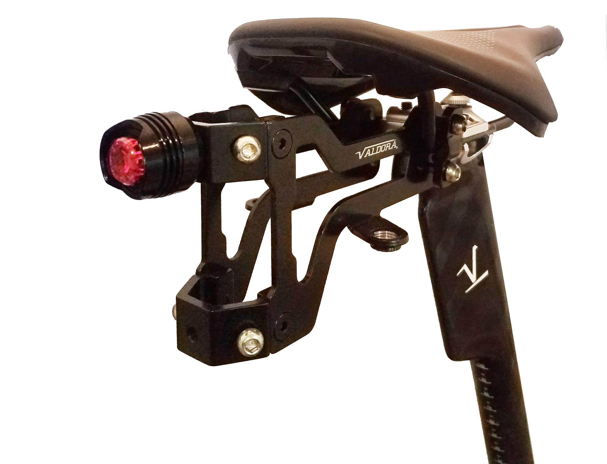 Triathlon Bike Seat Water Bottle Cage Holder with LED Light - Rear Hydration System for Road Bikes & Mountain Bikes - Perfect for Cycling, Racing & Training