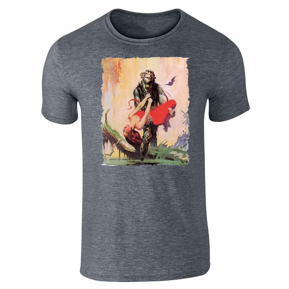 Frank Frazetta Swamp Thing Graphic T-Shirt for Men | Pop Threads Art Tee | Casual Wear, Comic Con & Vintage Style Outfit
