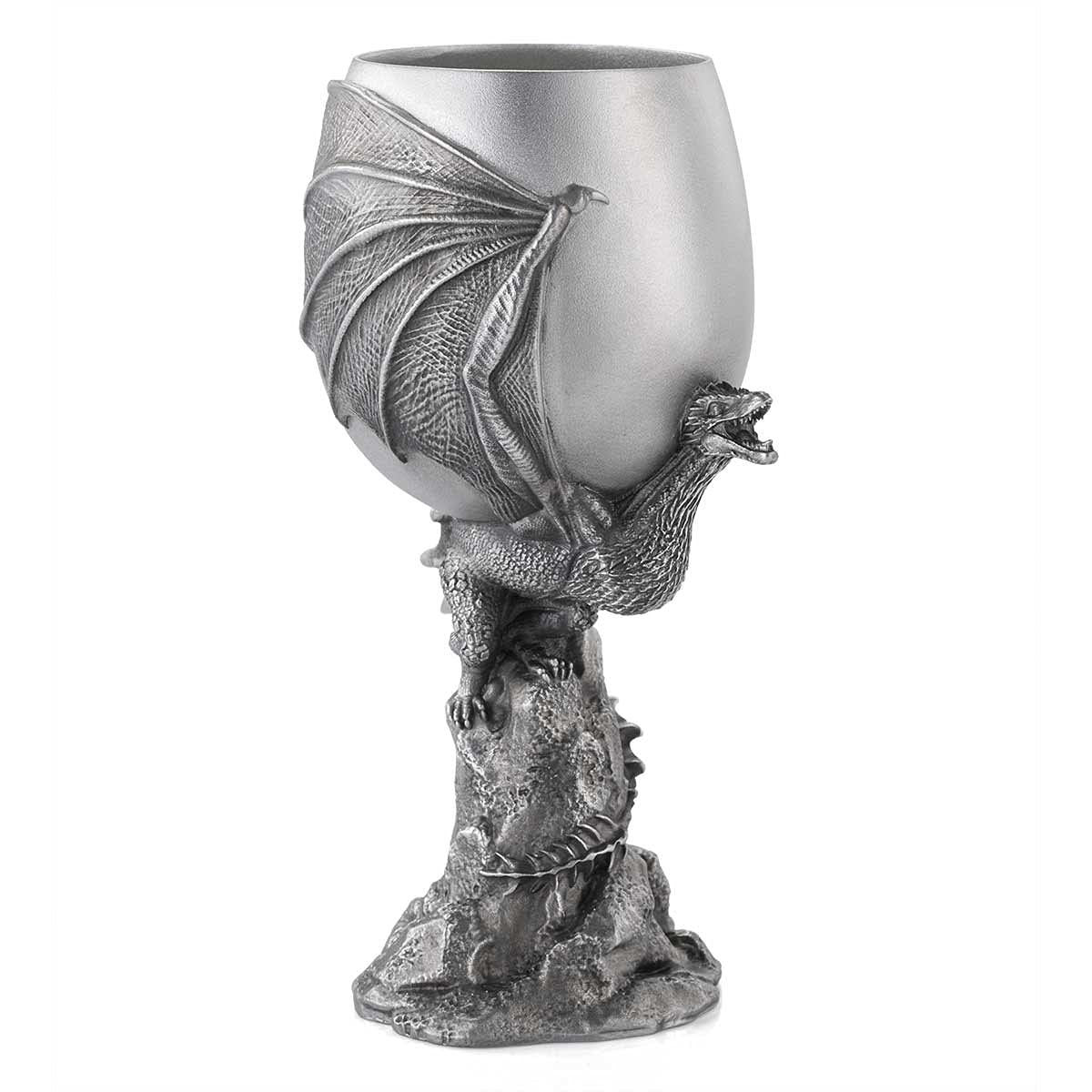 Royal Selangor Handcrafted Game of Thrones Pewter Drogon Goblet - Premium Collectible Cup for Wine & Beer - Perfect for Fantasy Themed Parties, GOT Fan Gifts & Medieval Home Decor