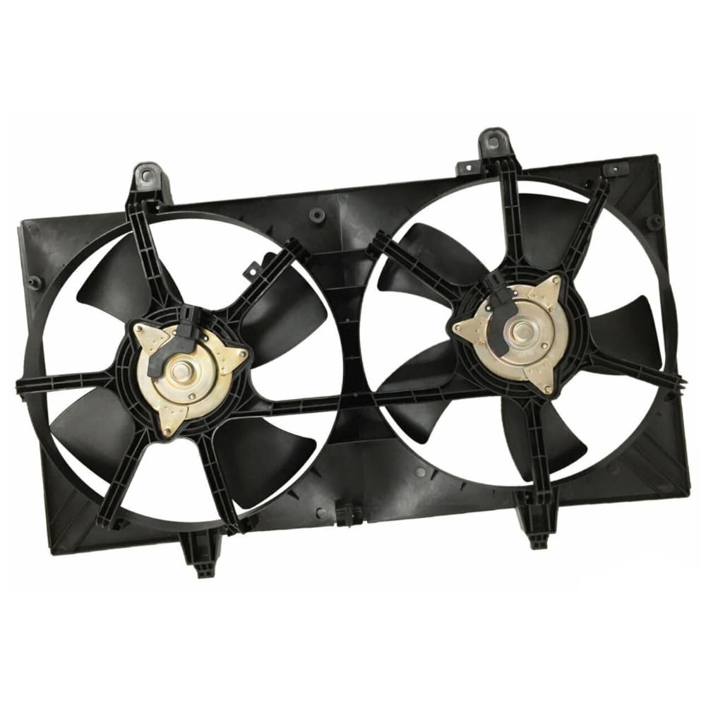 Nissan Radiator Cooling Fan Assembly - Compatible with Altima 3.5L (2002-2004) & 2.5L (2002-2006), Maxima 3.5L (2003-2008) - OEM 21487-8J100 & 674-59658 - Perfect for Engine Overheating Prevention & Summer Driving