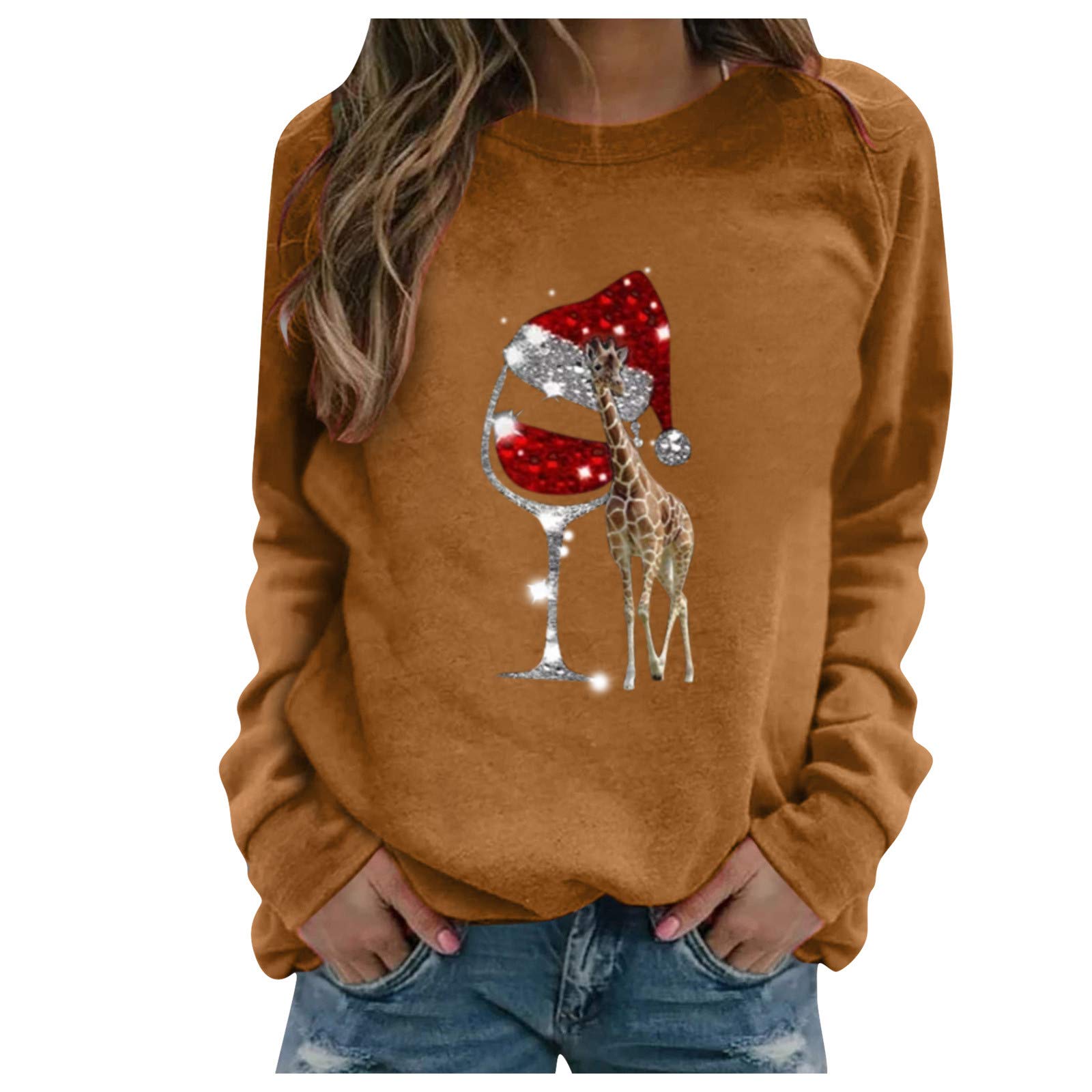 Festive Ugly Christmas Sweater for Women - Casual Tunic Pullover with Twist Knot Design | Holiday Party Outfit, Family Gathering, Office Christmas Theme