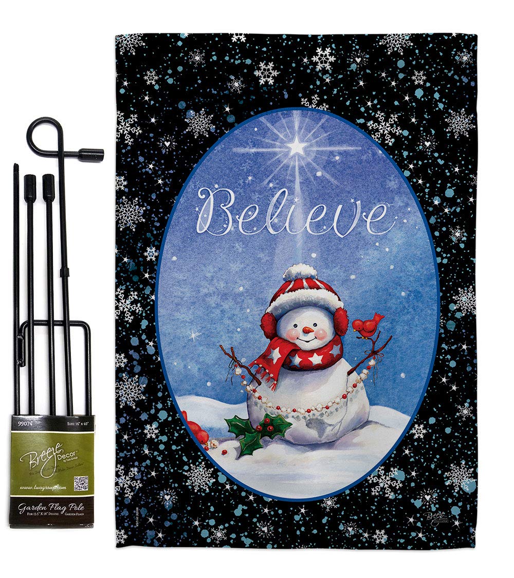 Christmas Garden Flag Set - Double Sided Winter Decor for Outdoor Holiday