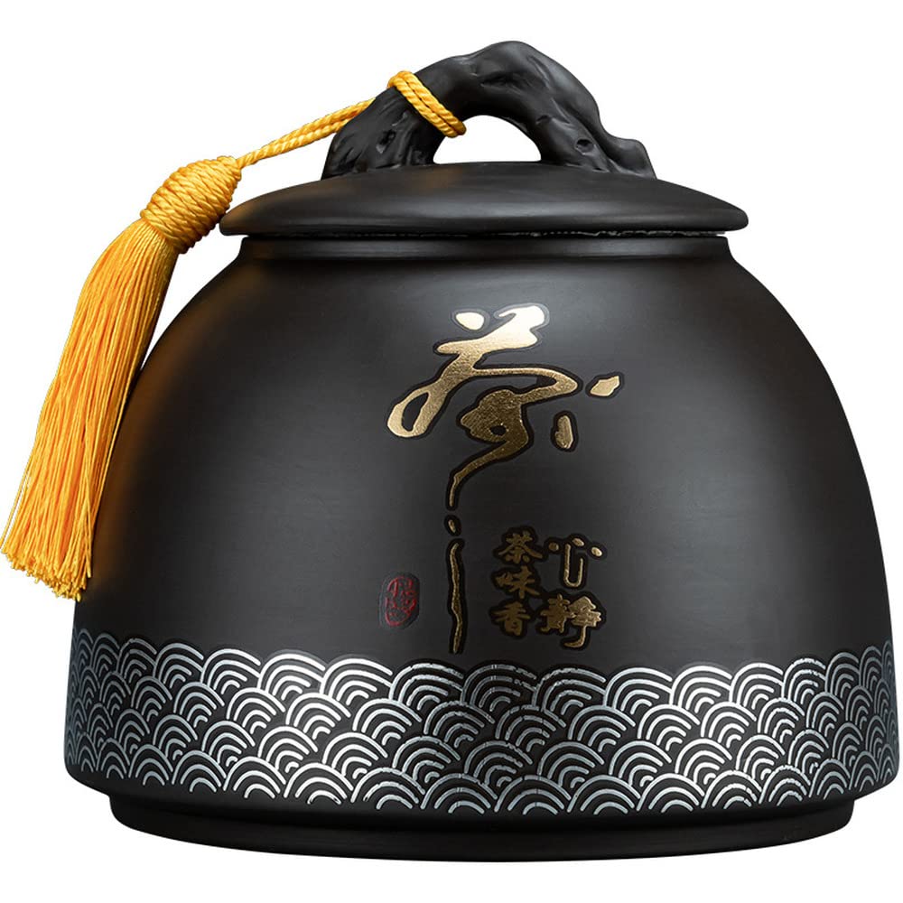 17.5cm Purple Clay Tea Caddy - Airtight Puer Tea Storage Jar with Wooden Lid, Traditional Kung Fu Tea Set for Brewing & Display | Perfect for Home, Office & Tea Ceremony Decor