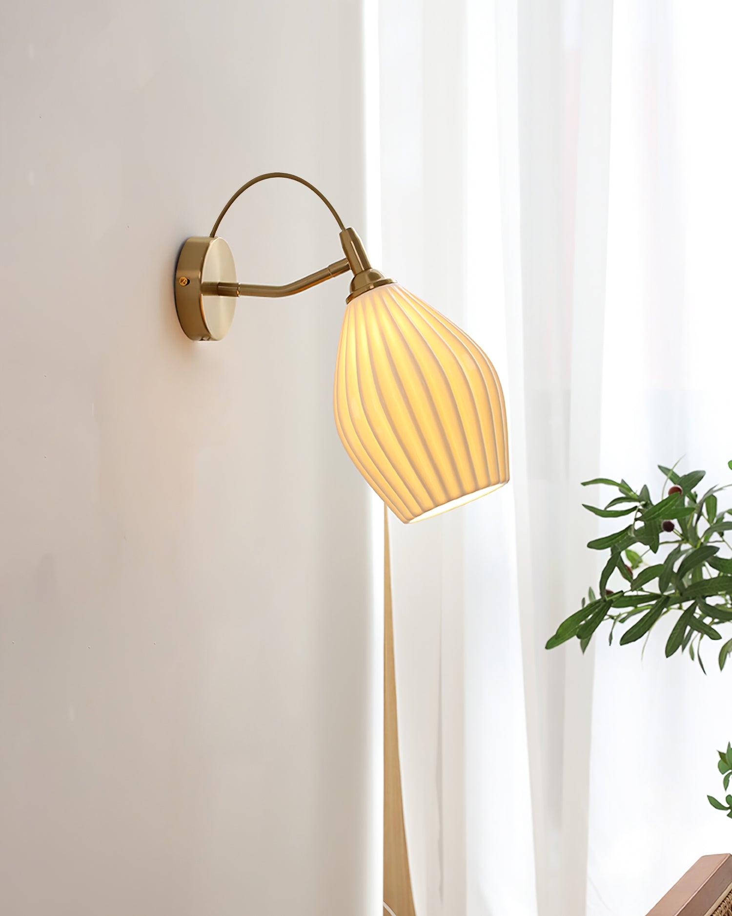 Paola Ceramic Wall Lamp - Modern Handcrafted Sconce Light Fixture for Living Room, Bedroom & Hallway - Perfect for Ambient Lighting & Home Decor