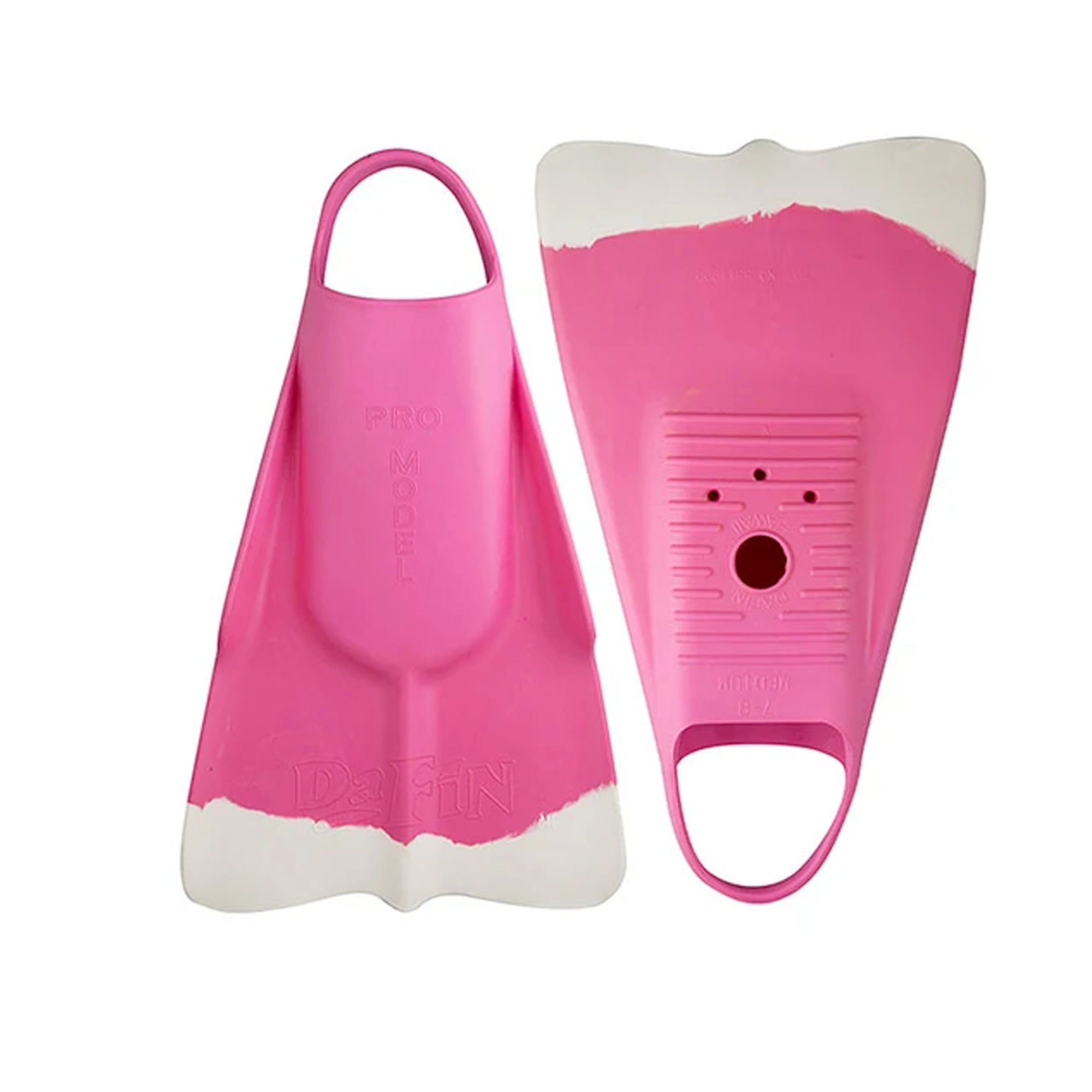 DaFin Pro Classic Swim Fins - Pink/White - High Performance Swimming Fins for Lap Swimming, Snorkeling & Water Aerobics