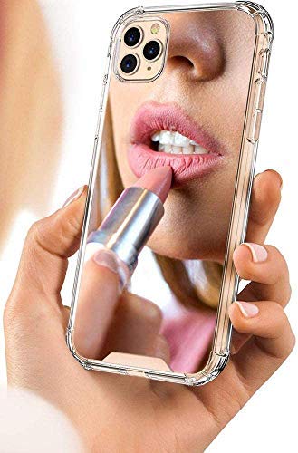 iPhone 11 Pro Case for Women - Ultra Thin Shockproof Rubber Cover with Wireless Charging Support | Fashion Mirror Design Protective Phone Case for Girls | Perfect for Daily Use, Work & Travel