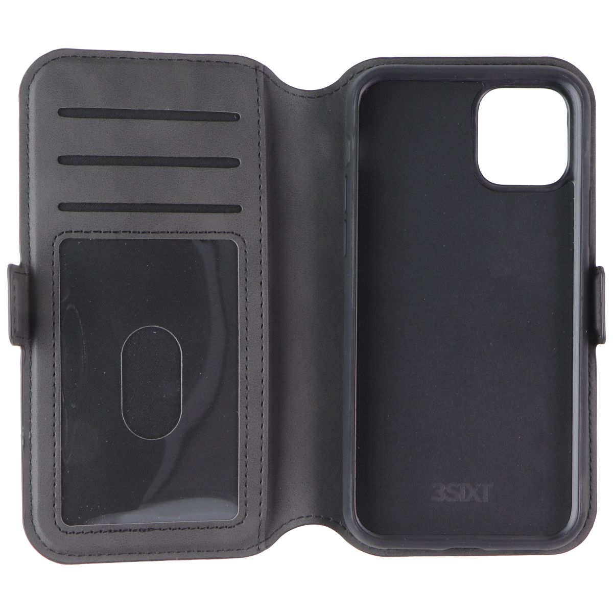 3SIXT NeoWallet Series Premium Leather Case for Apple iPhone 11 Pro - Slim Protective Cover with Card Holder (Black) | Perfect for Everyday Use, Travel & Business Meetings