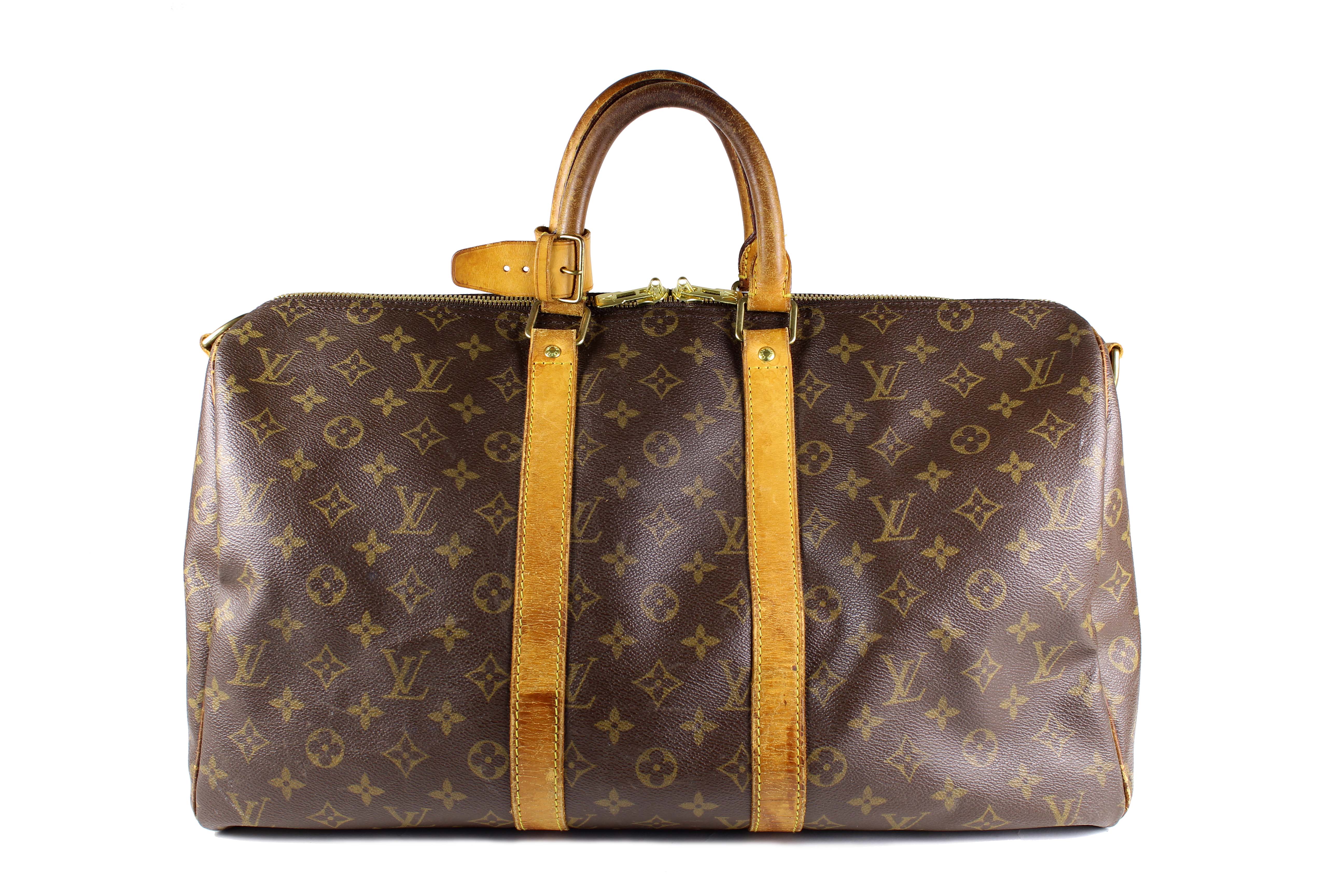 Louis Vuitton Keepall 45 Monogram Canvas Travel Bag - Durable Carry-On Duffel for Business Trips & Weekend Getaways
